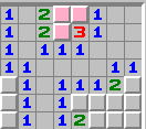 The only reason to flag the pink squares is to make them look pretty. You win by opening all safe squares, not by flagging mines. The only reason to flag the pink squares is to make them look pretty. You win by opening all safe squares, not by flagging mines.