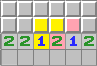 Apply the 1-2-X pattern from the left.