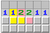 Apply the 1-2-X pattern from the left.